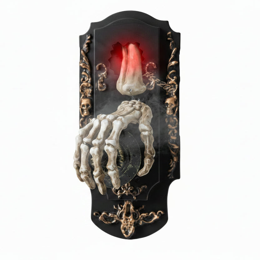 Motion Sensor Doorbell Prop with Sound and Light Effects for Halloween Decorations