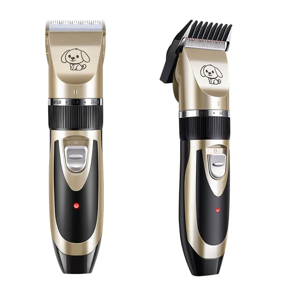 Cordless Dog Grooming Trimmer with Quiet Motor and Four Guide Combs