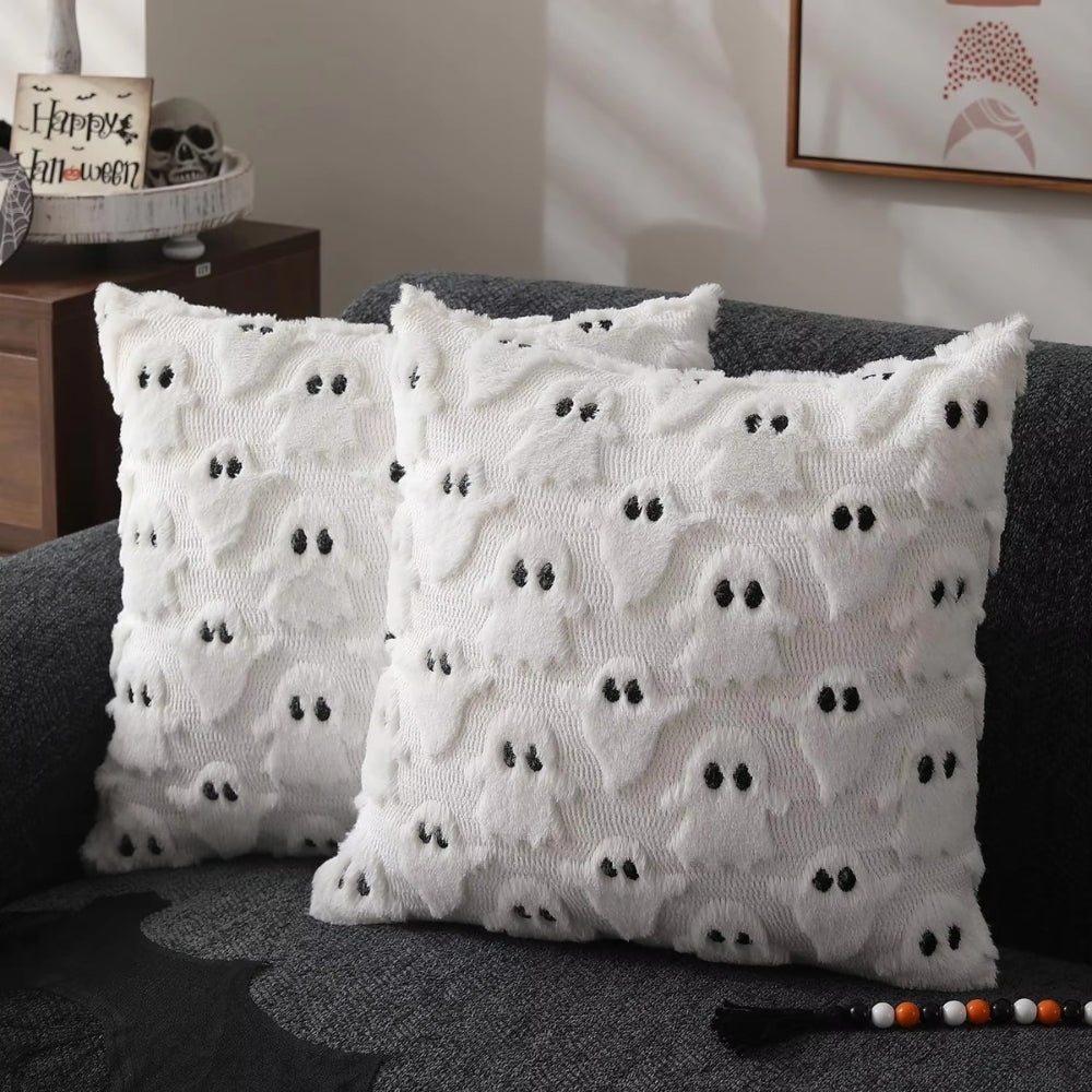 Pumpkin Cushion Cover with Microfiber Blend Fabric for 18x18 Inch Inserts