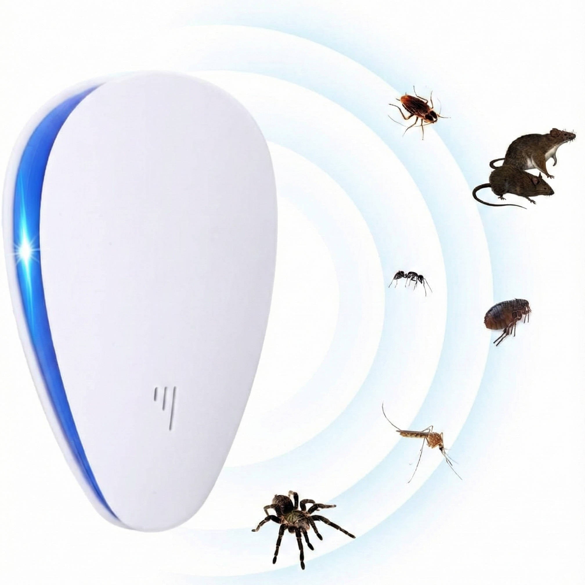 Ultrasonic Pest Repeller with Dual Microchip Technology and 1600 Square Foot Coverage