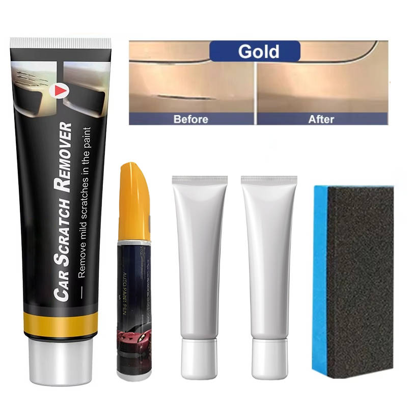 Automotive Scratch Repair Compound with Abrasive Filling System and Wax Protection