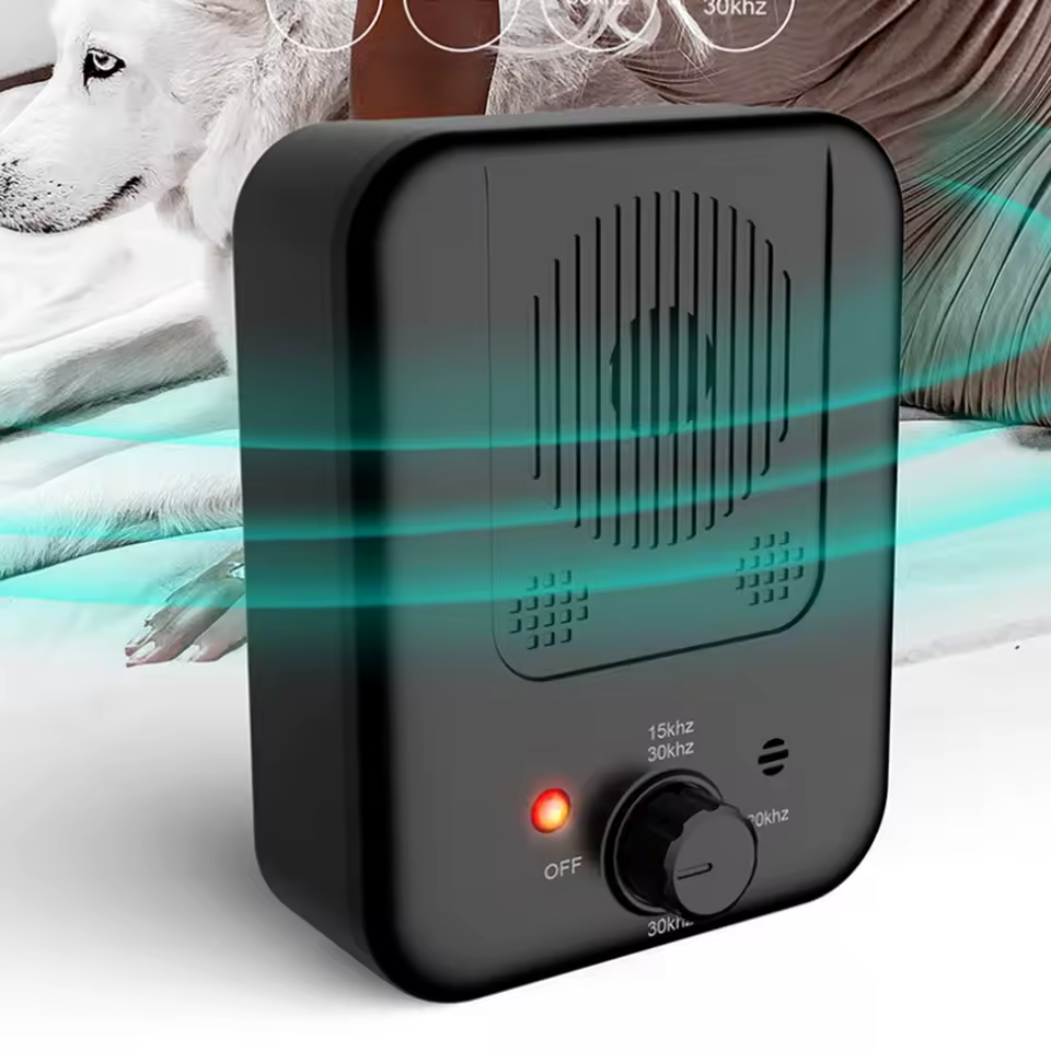 Ultrasonic Dog Bark Control Device with Adjustable Frequency and Rechargeable Battery