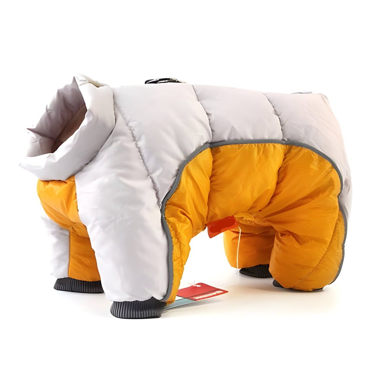 Insulated Dog Parka with Back Zip Closure and Reflective Strip for Small Dogs