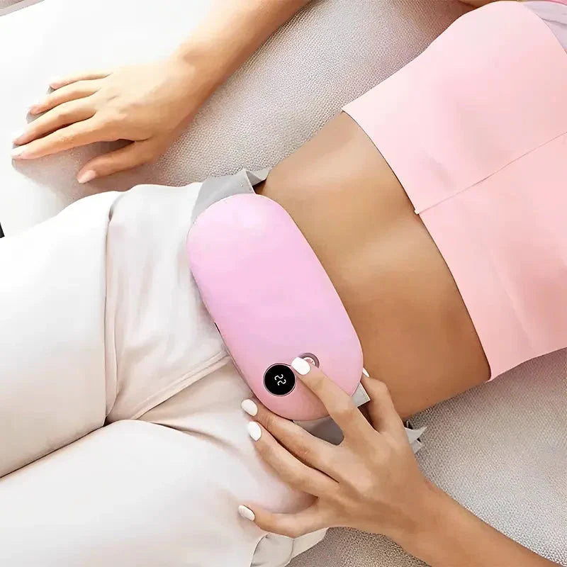 Waist Heating Pad with Vibration Massage and Adjustable Strap, Rechargeable Battery