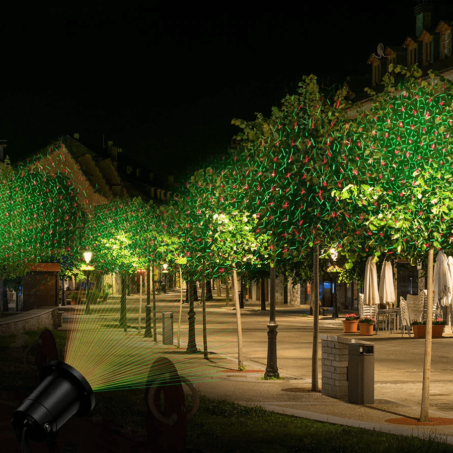 Red and Green Laser Projector with 180 Degree Adjustment and Auto Timer for Outdoor Decoration