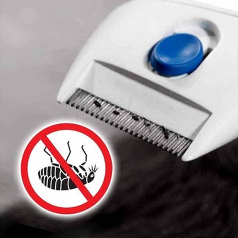 Electric Grooming Comb with Fine Tooth Design and Low Voltage Pest Removal for Dogs and Cats