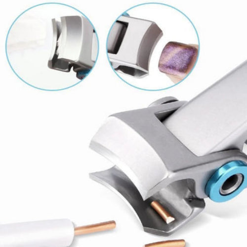 Stainless Steel Nail Clipper with Curved Blades and 15mm Jaw Opening