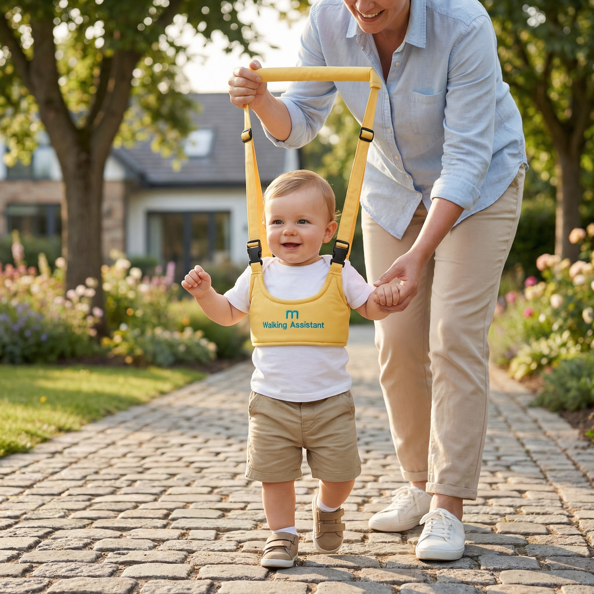 Baby Walking Harness with Extended Handle Strap and Adjustable Chest Support