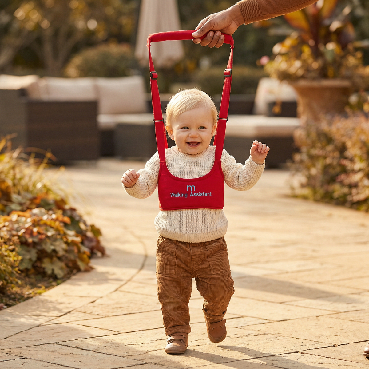 Baby Walking Harness with Extended Handle Strap and Adjustable Chest Support