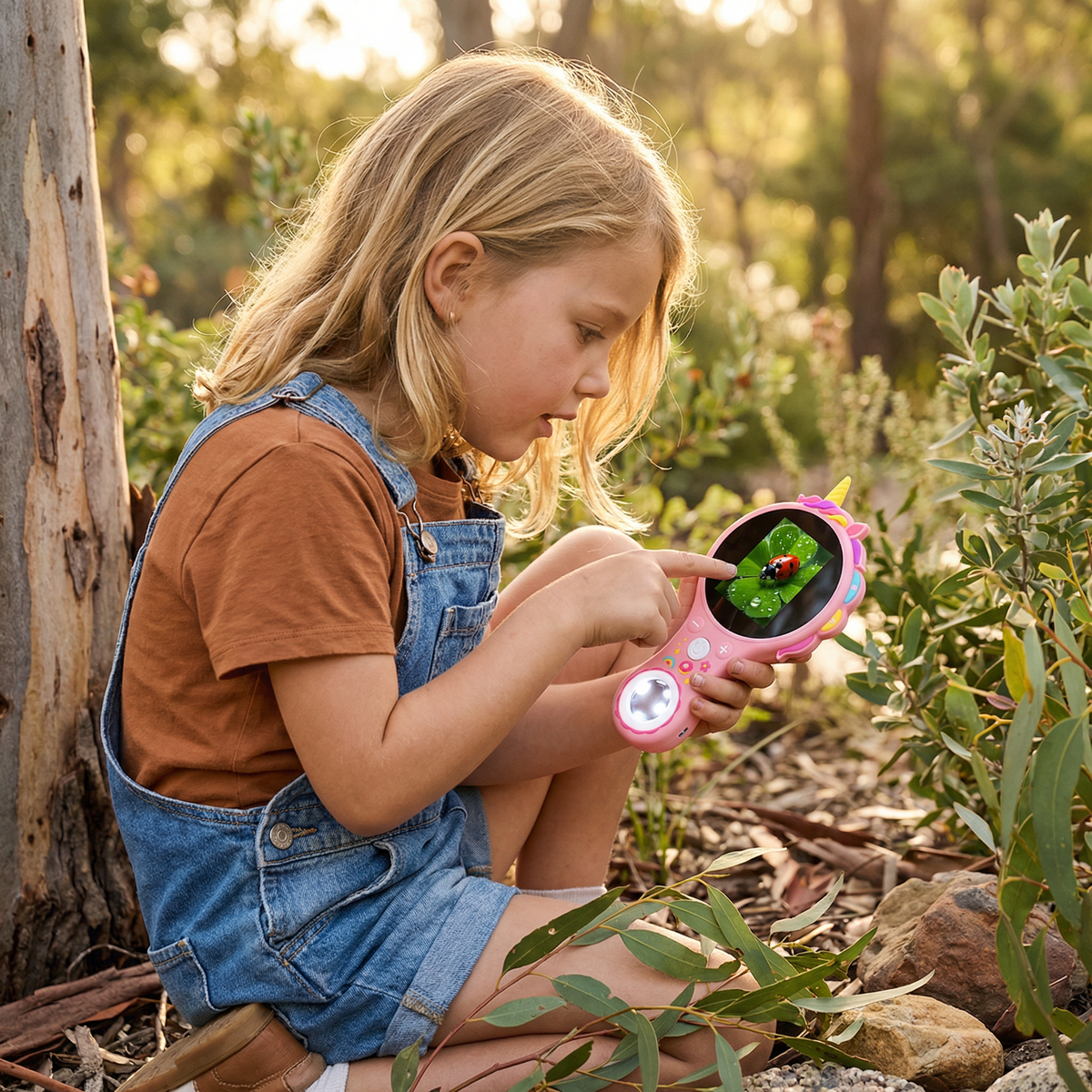 Handheld Digital Microscope with 500X Magnification and IPS Display for Kids