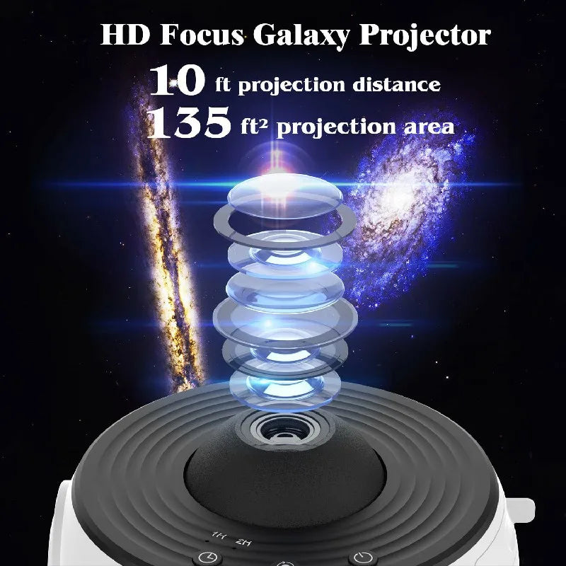 Galaxy Projector with 360-Degree Rotation and 12 Film Discs, Auto Shutoff Timer