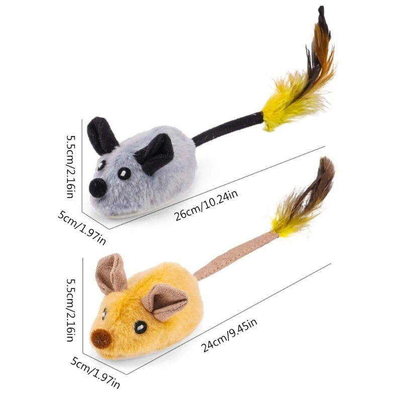 Interactive Mouse Toy with Obstacle Detection and 360 Degree Movement for Cats