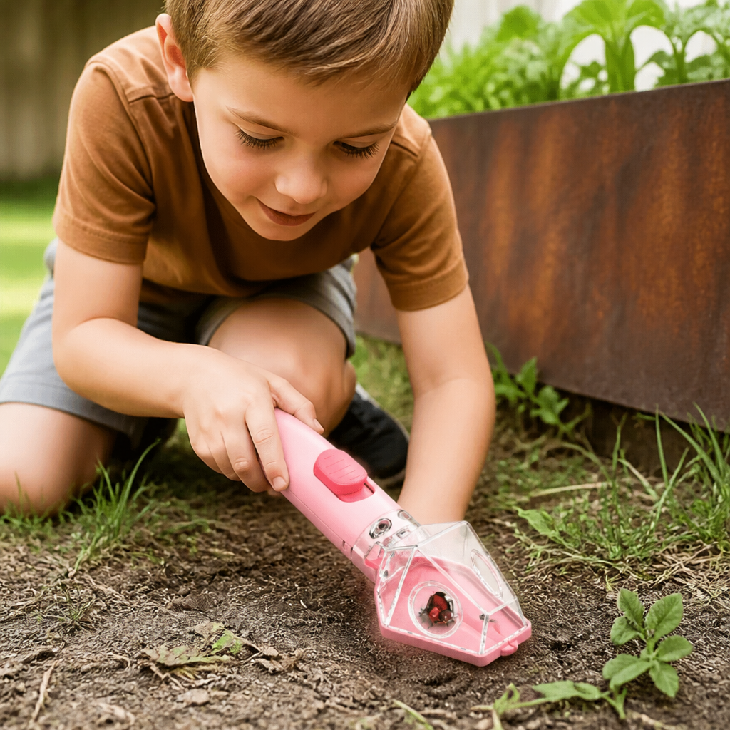 Insect Catcher with 6X Magnifying Lens and Slide Top Chamber for Kids