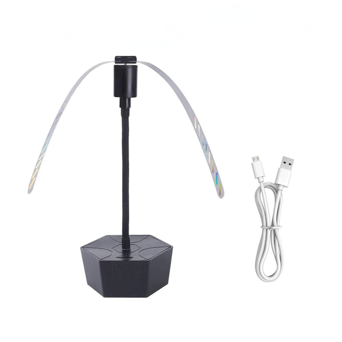 Motion-Based Fly Deterrent Fan with Rechargeable Battery and Retractable Design