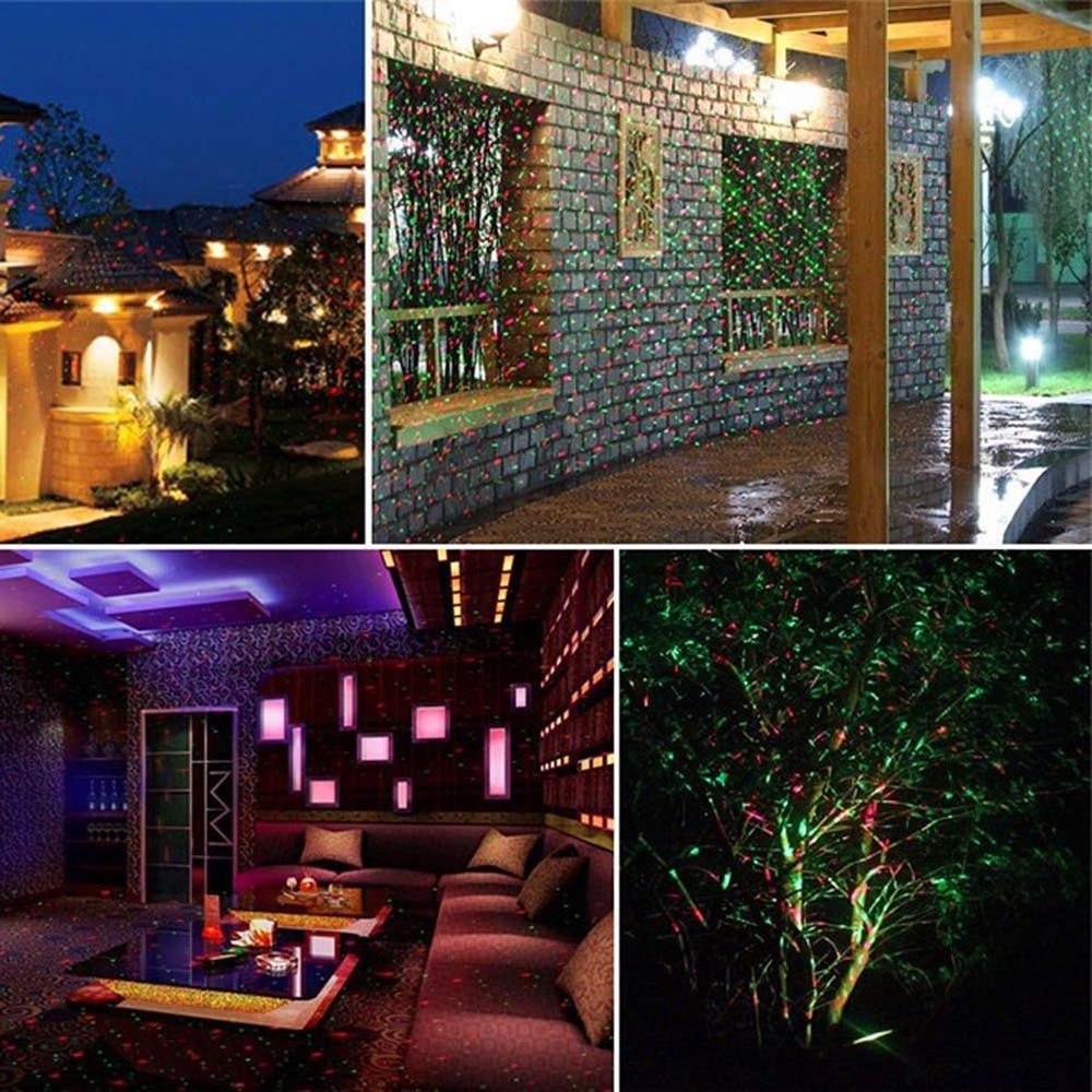 Red and Green Laser Projector with 180 Degree Adjustment and Auto Timer for Outdoor Decoration