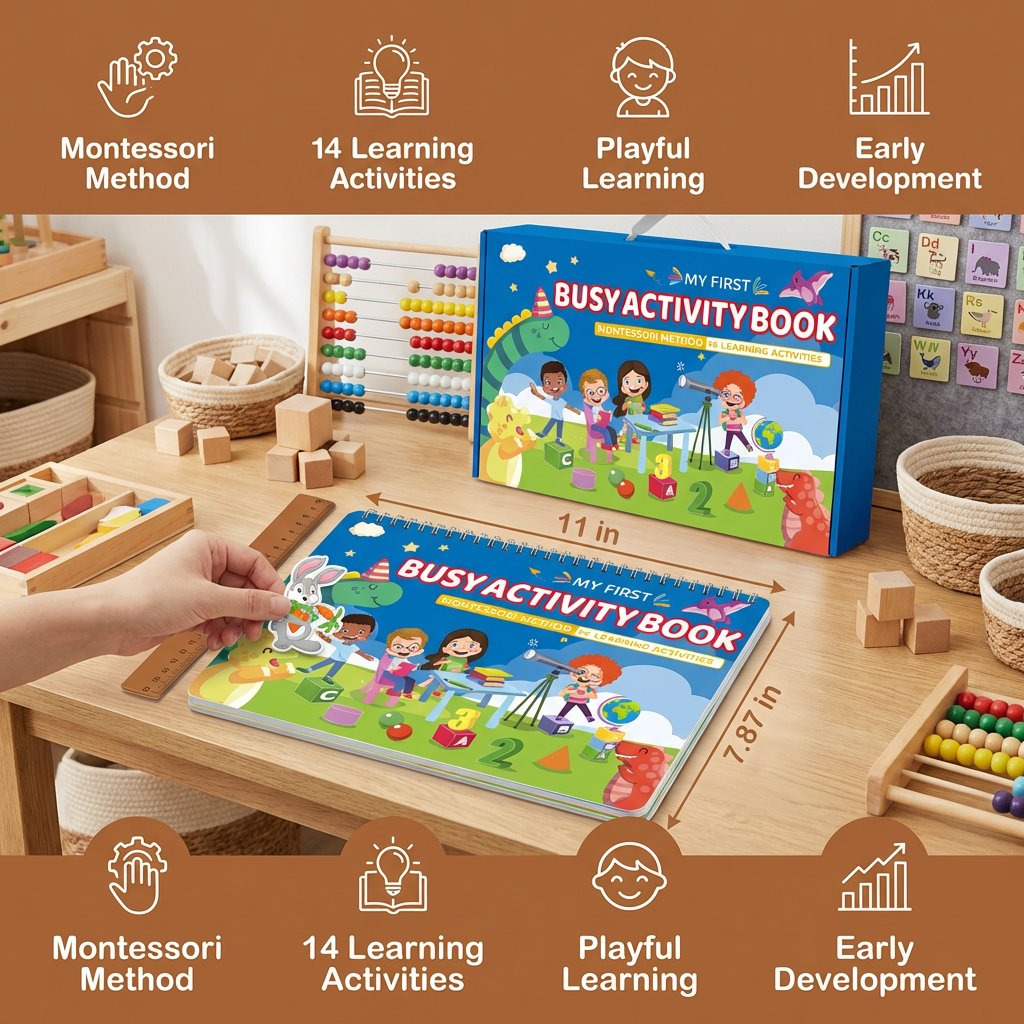 Interactive Activity Book with Matching and Sorting Tasks for Early Learning