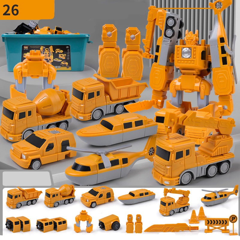 Magnetic Building Vehicles with Robot Transformation and Motor Skill Development