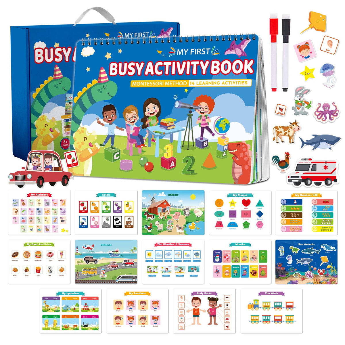 Interactive Activity Book with Matching and Sorting Tasks for Early Learning