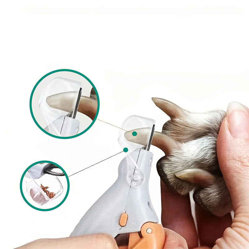 LED Dog Nail Clipper with Safety Guard and Stainless Steel Blade