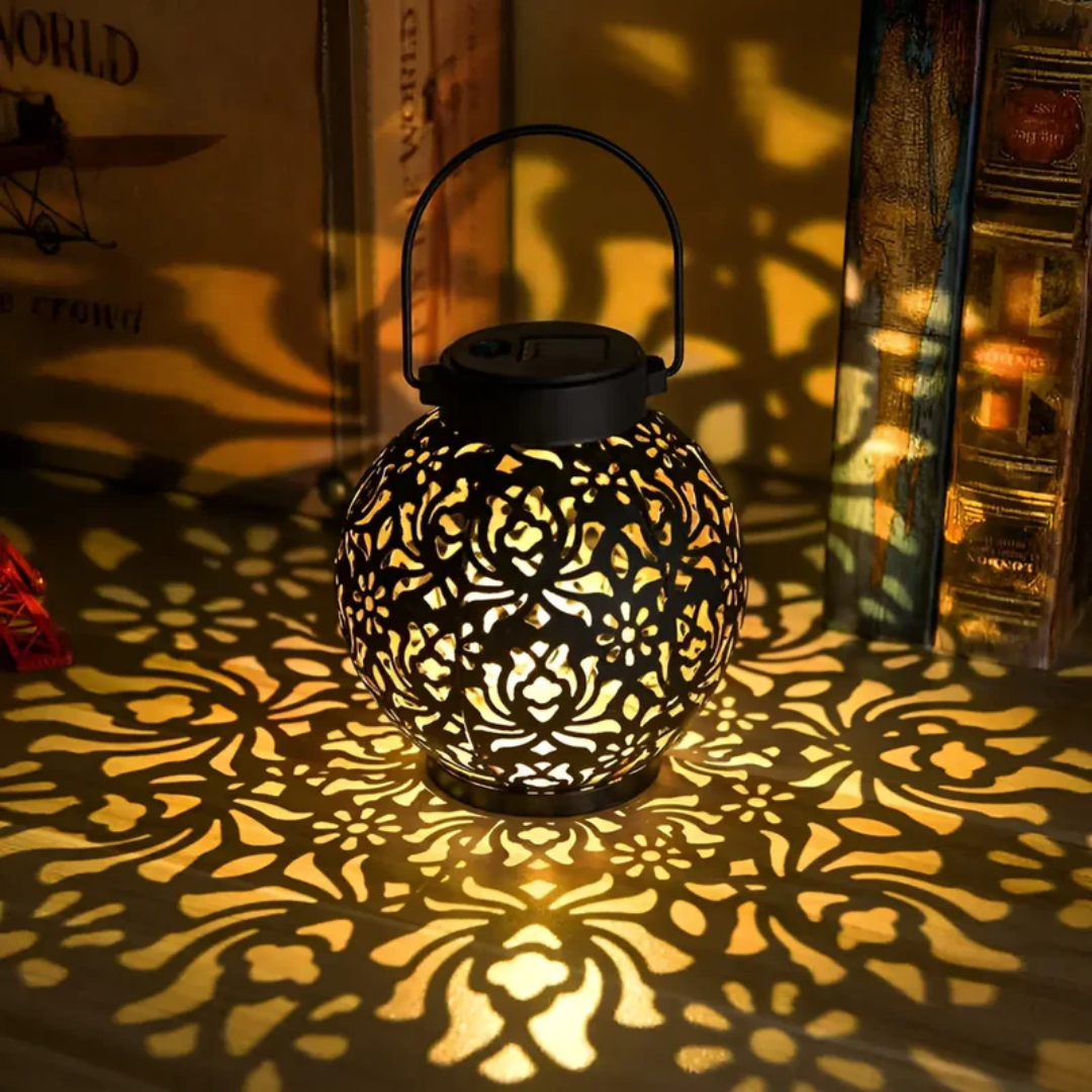Solar Pendant Light with Dusk to Dawn Automation and Separate Solar Panel for Outdoor Gardens