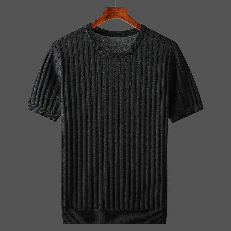 Sullivan | Ribbed Crewneck Cashmere T-Shirt for Men