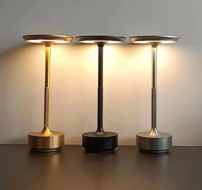 Rechargeable Table Lamp with Touch Dimming and Warm LED Light, USB Charging