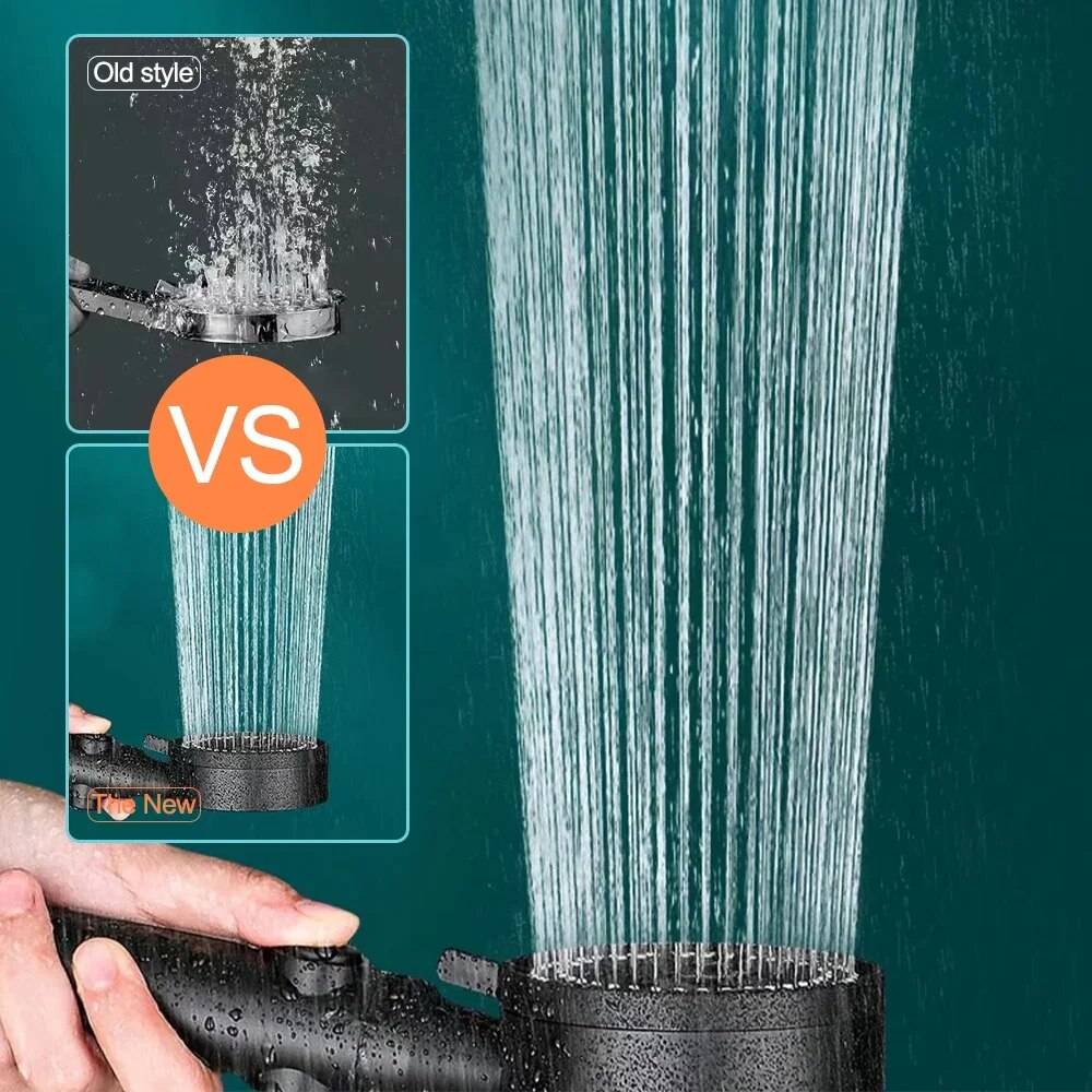Handheld Shower Head with Five Spray Modes and Flow Control Button