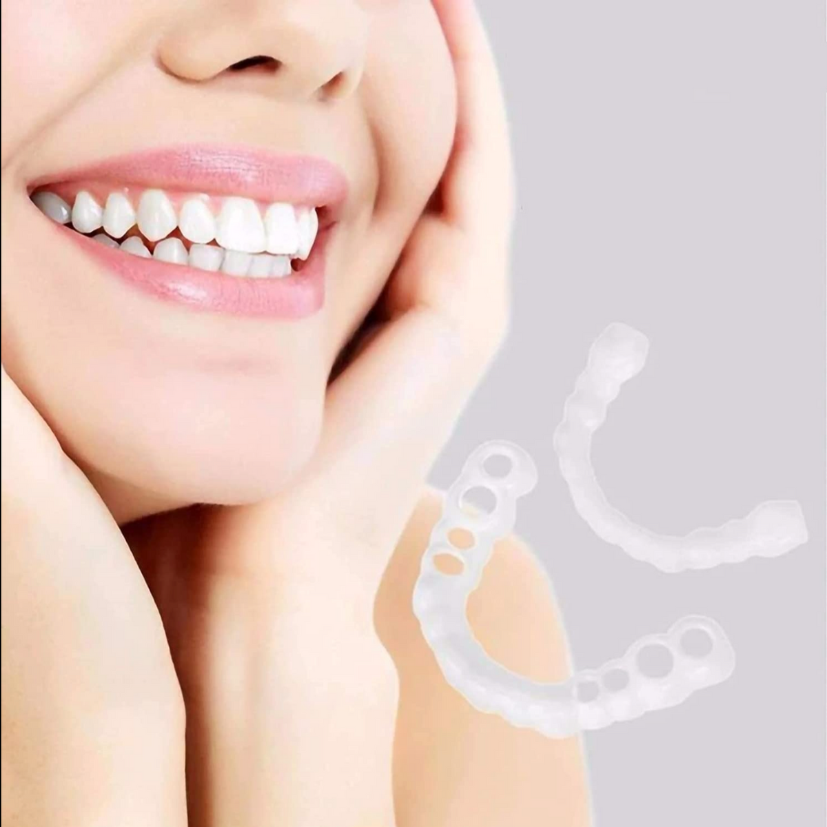 Snap-On Tooth Cover with Natural Color Polypropylene and Flexible Fit