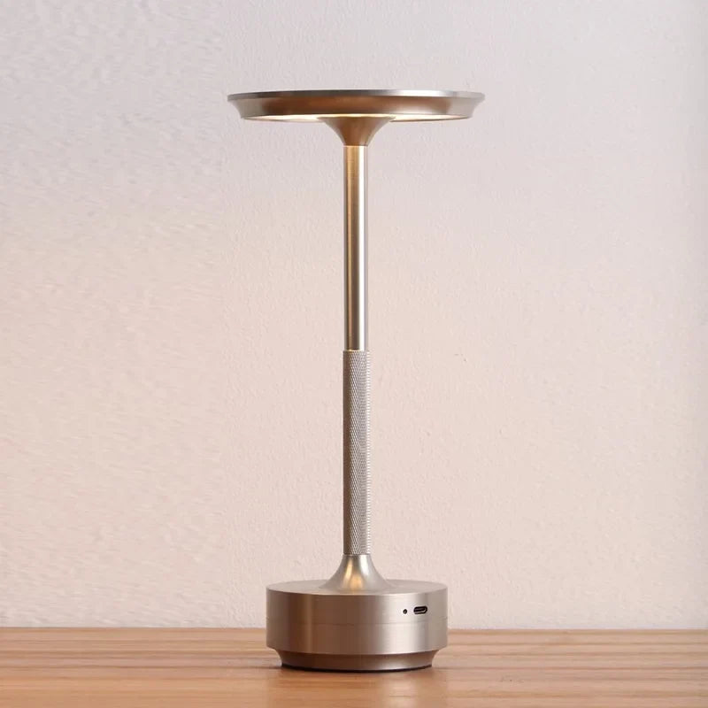 Rechargeable Table Lamp with Touch Dimming and Warm LED Light, USB Charging