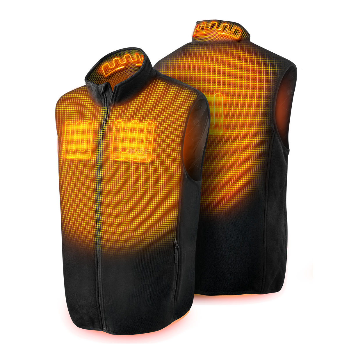 Mens Heated Knit Vest with Four Heating Zones and Rechargeable Battery for Cold Weather