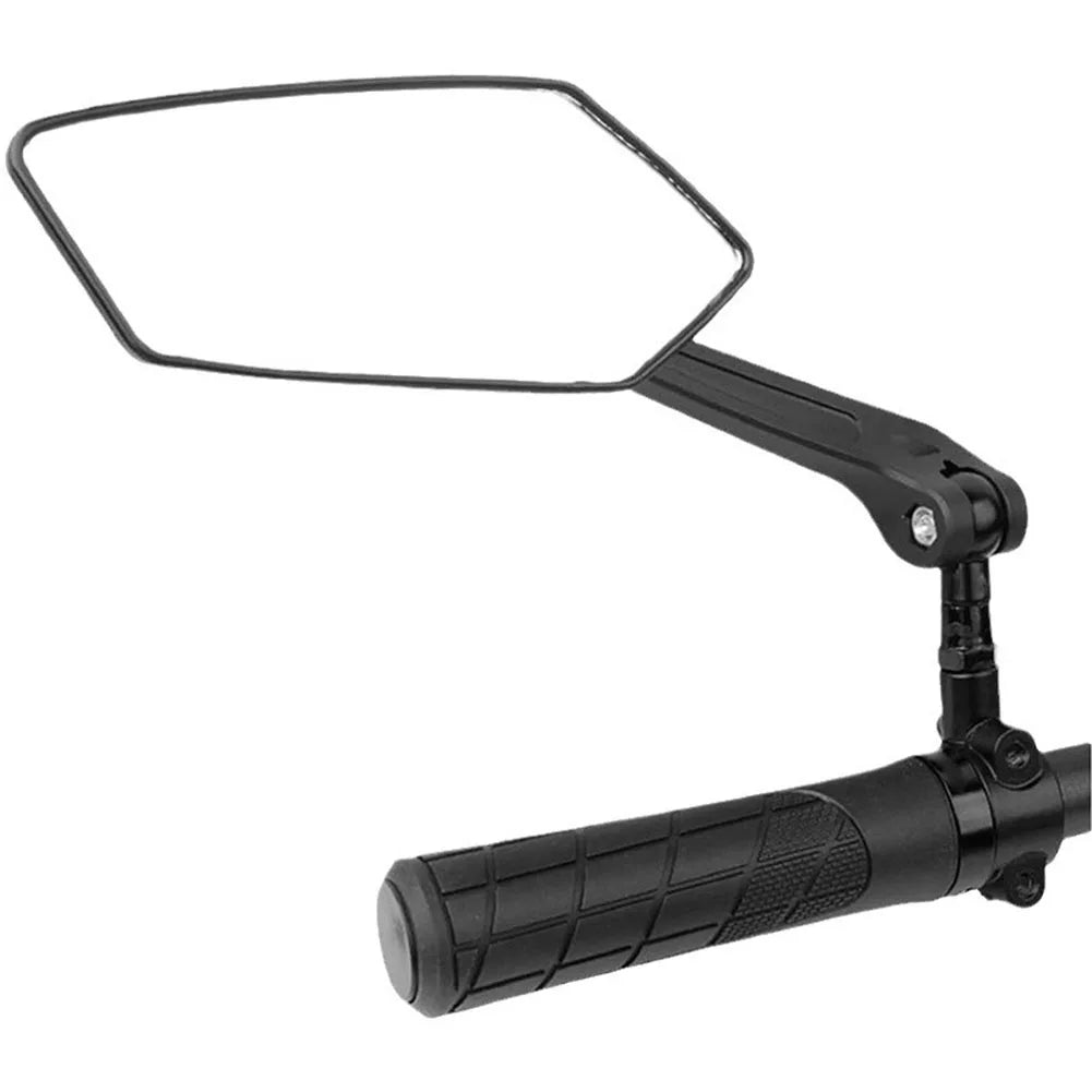 Handlebar Mirrors with 360 Degree Rotation and Flat Glass for Bikes and Scooters