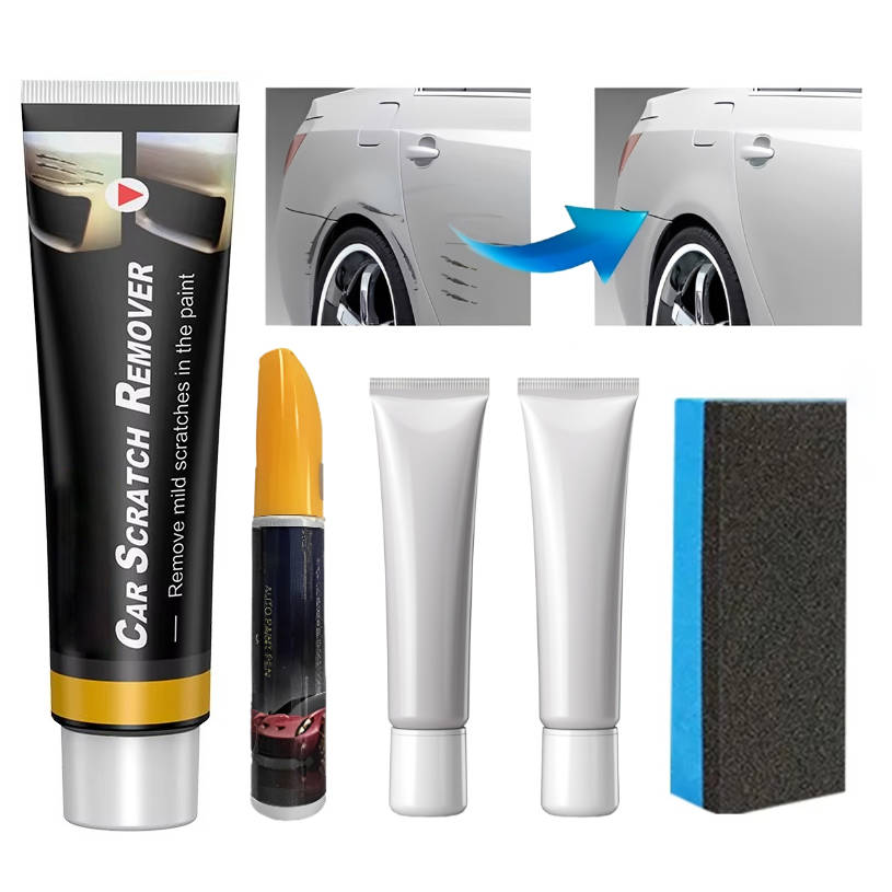 Automotive Scratch Repair Compound with Abrasive Filling System and Wax Protection