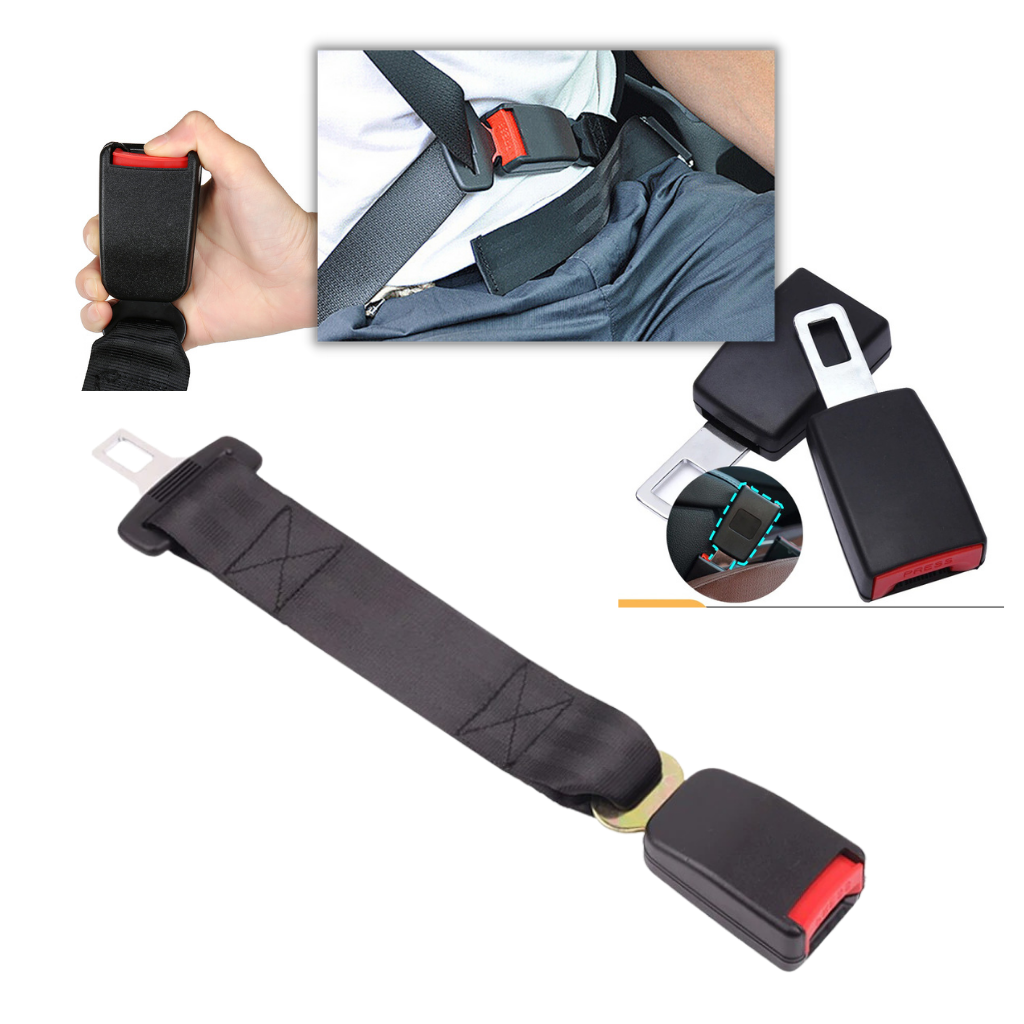Seat Belt Extender with 9.8 Inch Added Length and Standard Buckle Compatibility