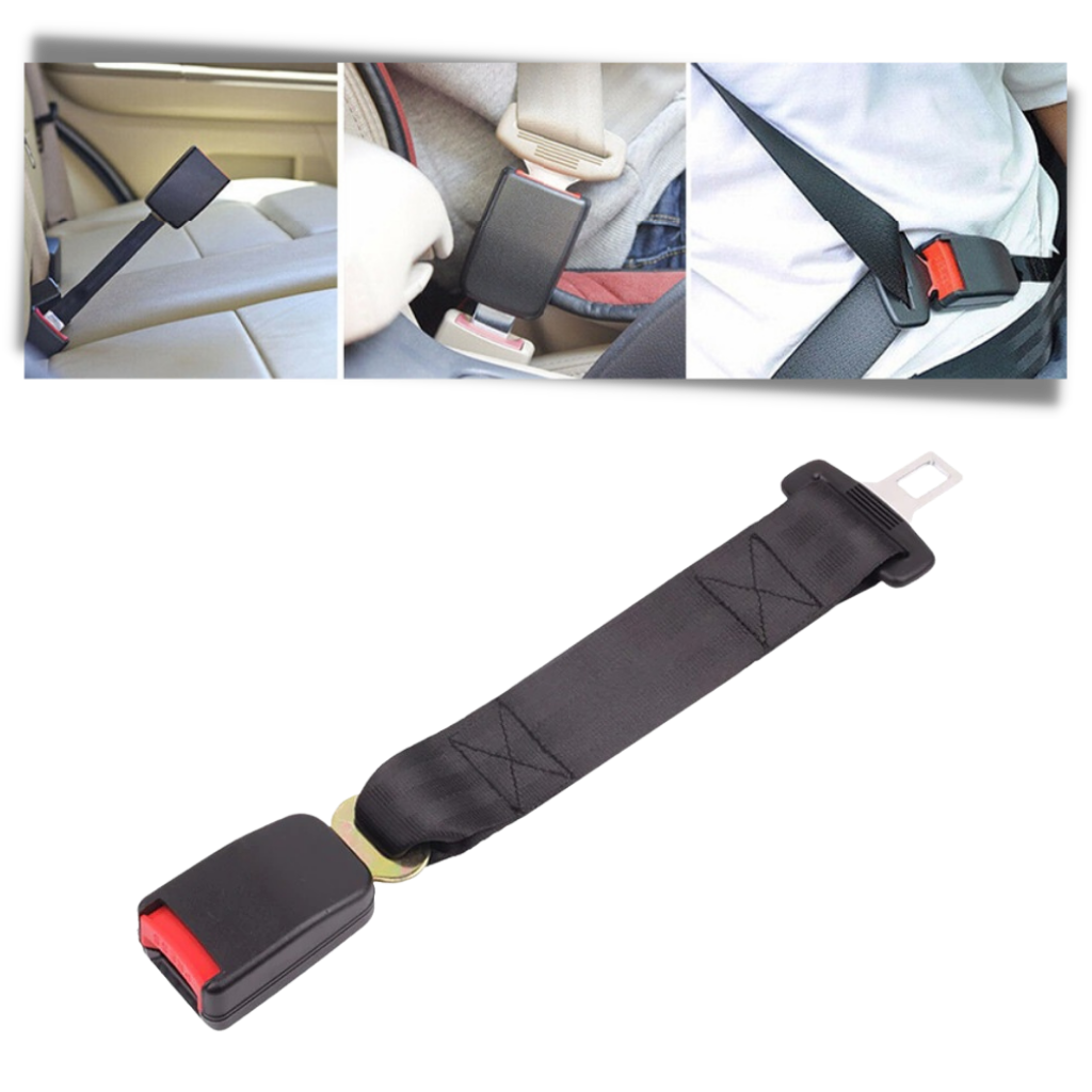 Seat Belt Extender with 9.8 Inch Added Length and Standard Buckle Compatibility