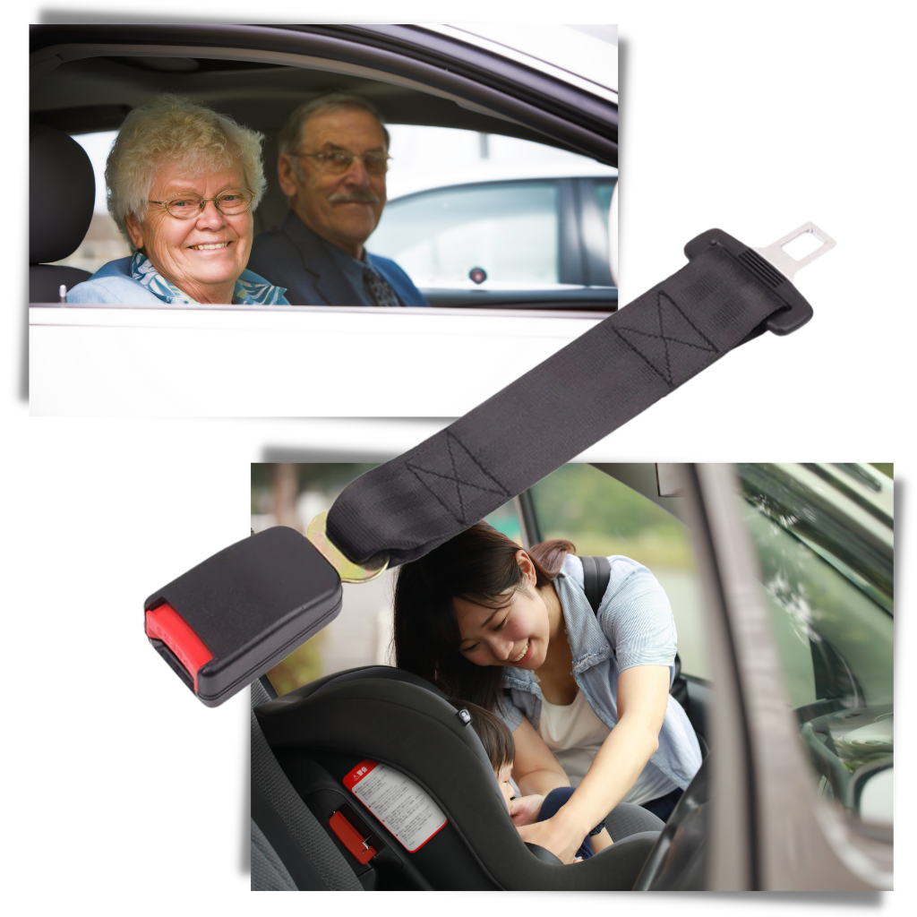 Seat Belt Extender with 9.8 Inch Added Length and Standard Buckle Compatibility