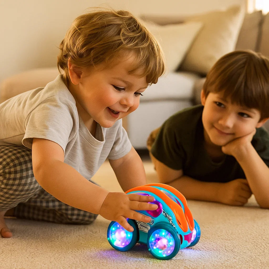 Spinning LED Toy Car with Multicolor Lights and Built-In Music