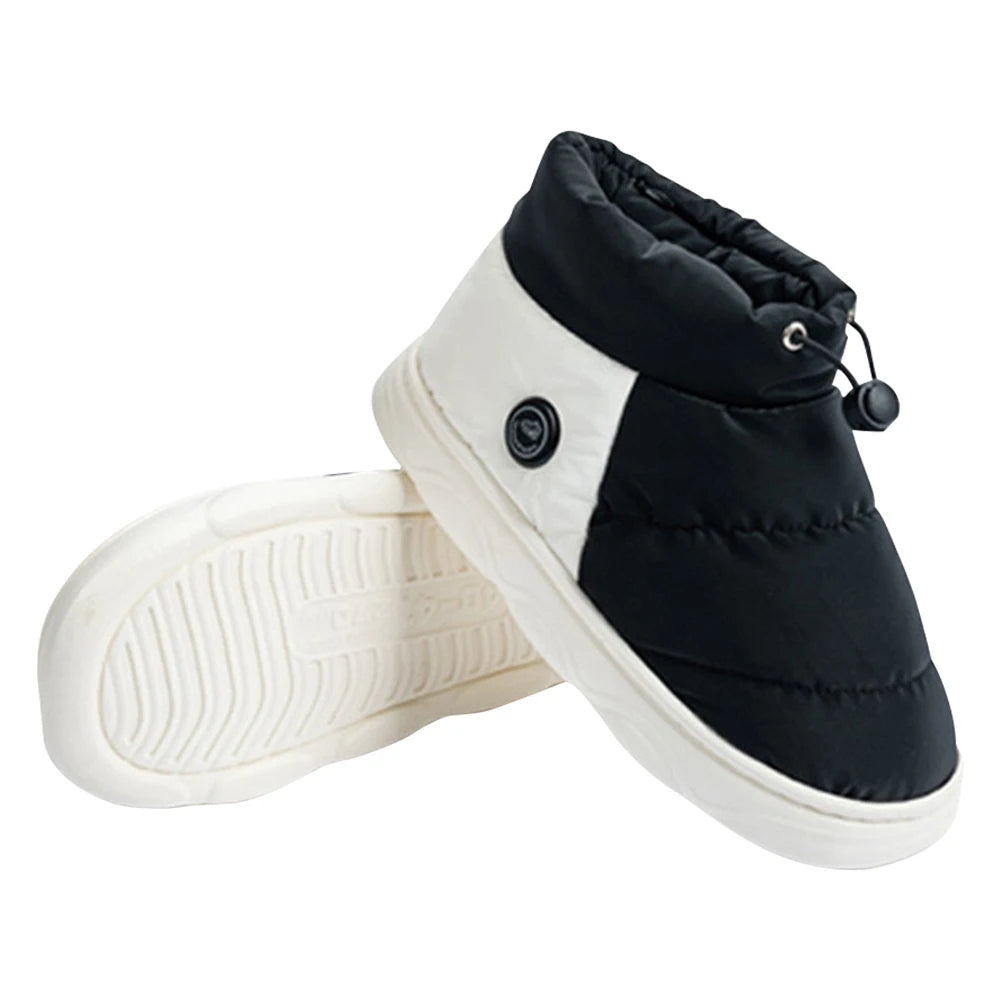 Heated Booties with USB Power Bank and Adjustable Heat Settings, Non-Slip Soles