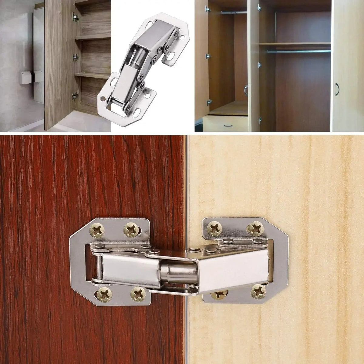 Soft Close Cabinet Hinges with Hydraulic Dampening, 10 Pack