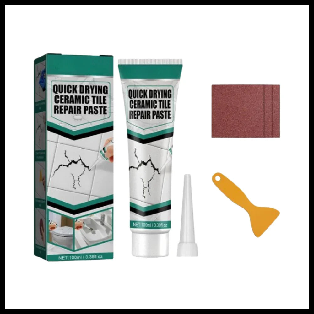 Tile and Grout Repair Paste with Scraper and Sandpaper for Ceramic Surfaces