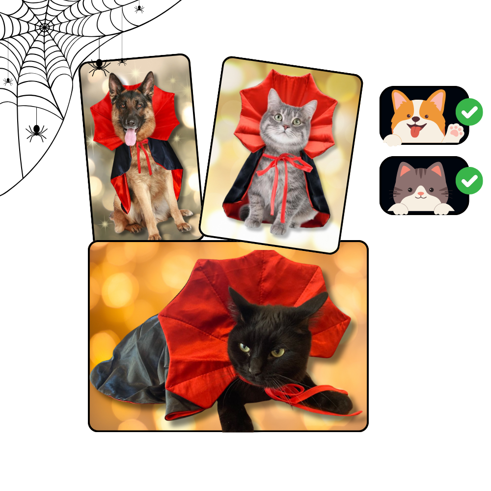 Cute Dracula Halloween Pet Costume - Ozerty