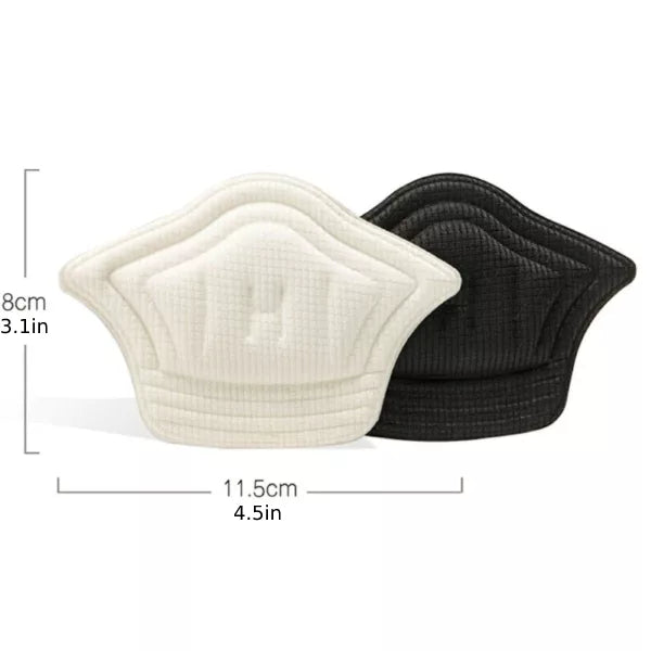 Cushioned Heel Grip Inserts with Self Adhesive Backing and Non Slip Surface