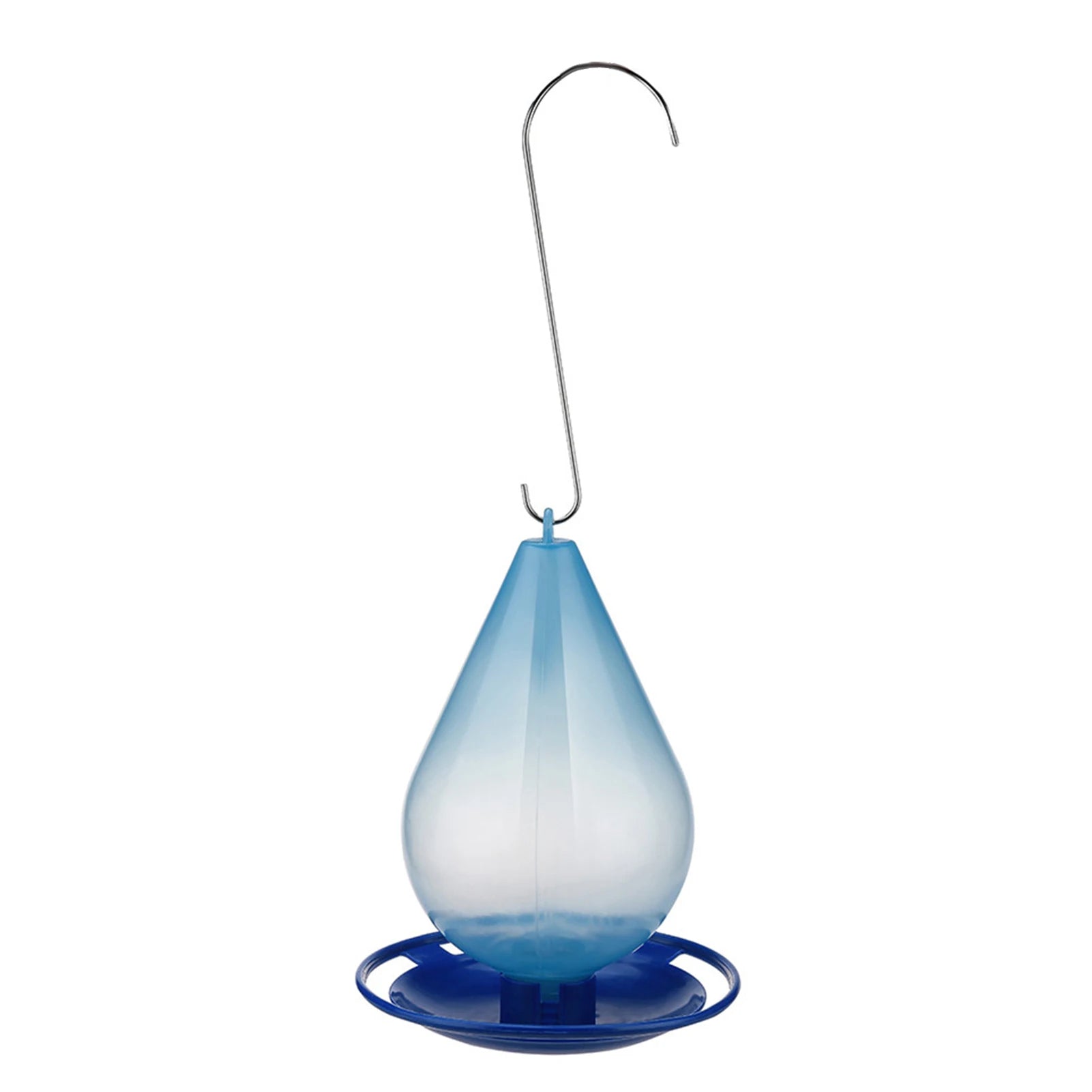 Hanging Bird Water Feeder with Raindrop Design and Wrap-Around Perch
