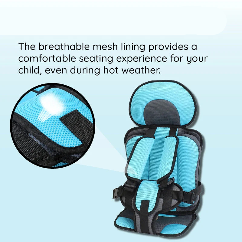 Child Car Seat Cushion with Five Point Harness and Foam Padding