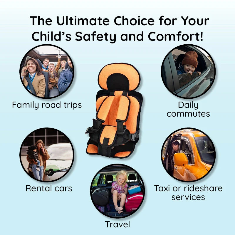 Child Car Seat Cushion with Five Point Harness and Foam Padding
