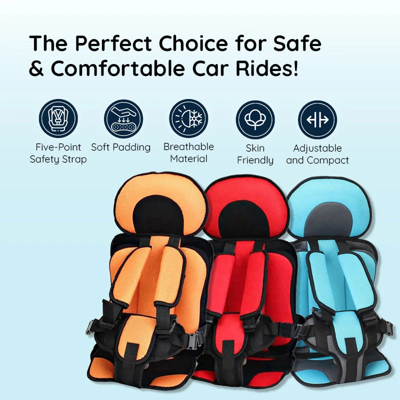 Child Car Seat Cushion with Five Point Harness and Foam Padding