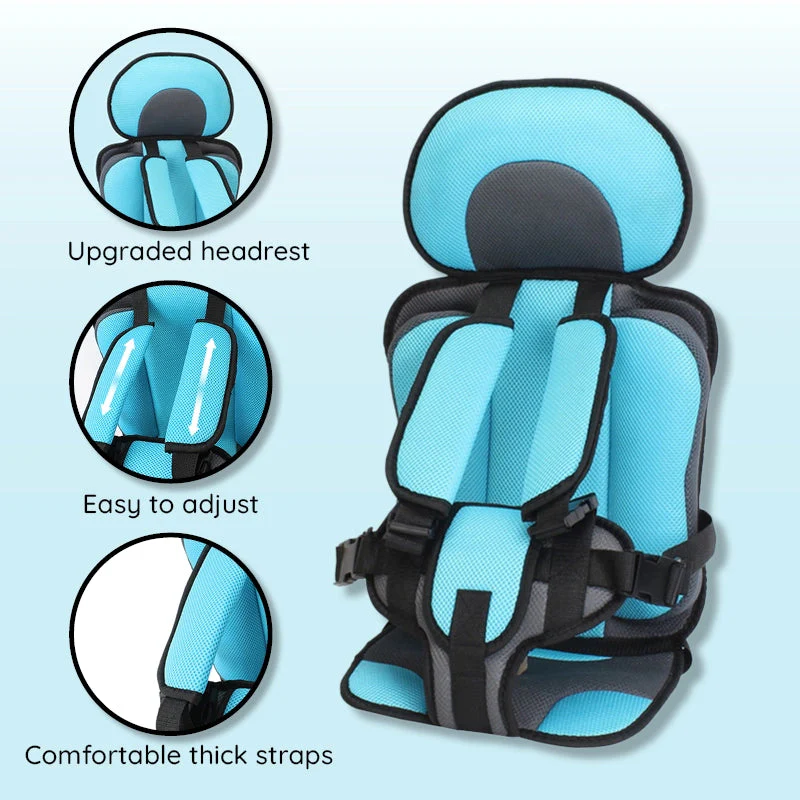 Child Car Seat Cushion with Five Point Harness and Foam Padding