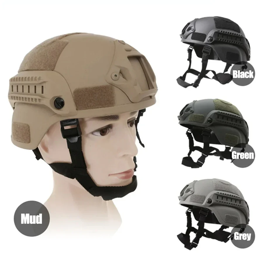 Tactical Helmet with Vented Shell for Outdoor Training