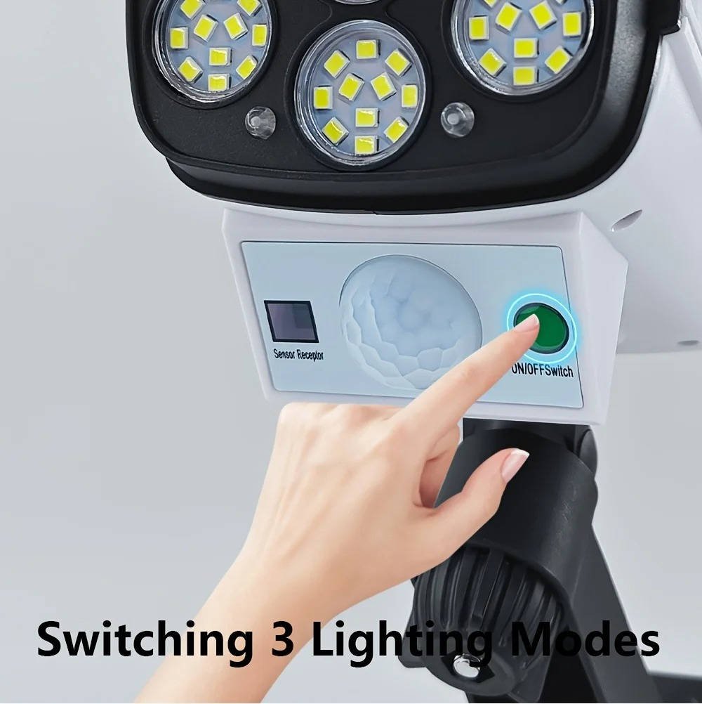 Solar Motion Sensor Floodlight with 2000 Lumens and 360 Degree Rotation, IP65 Waterproof - Alverraliving
