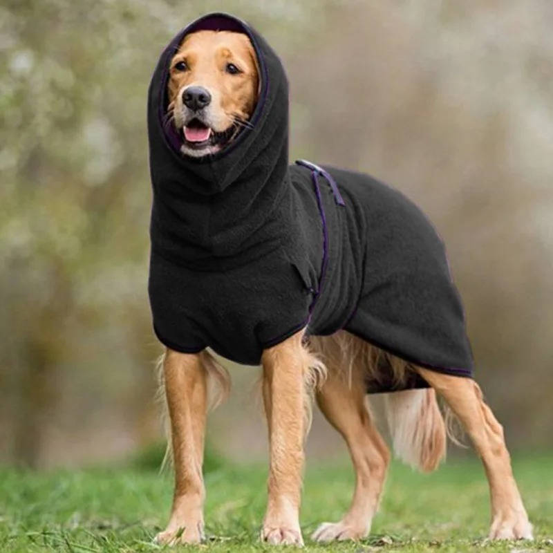 Dog Winter Coat with Reflective Strips and Heat Trapping Lining, Harness Compatible