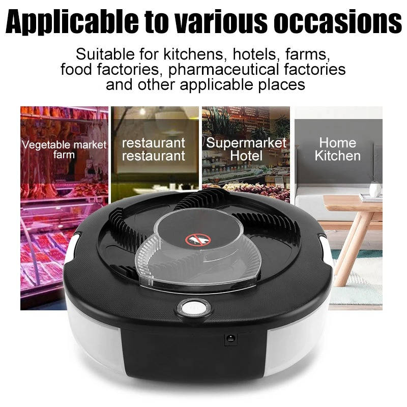 Automatic Fly Trap with Rotating Sweep Arm and USB Charging, 72-Hour Battery